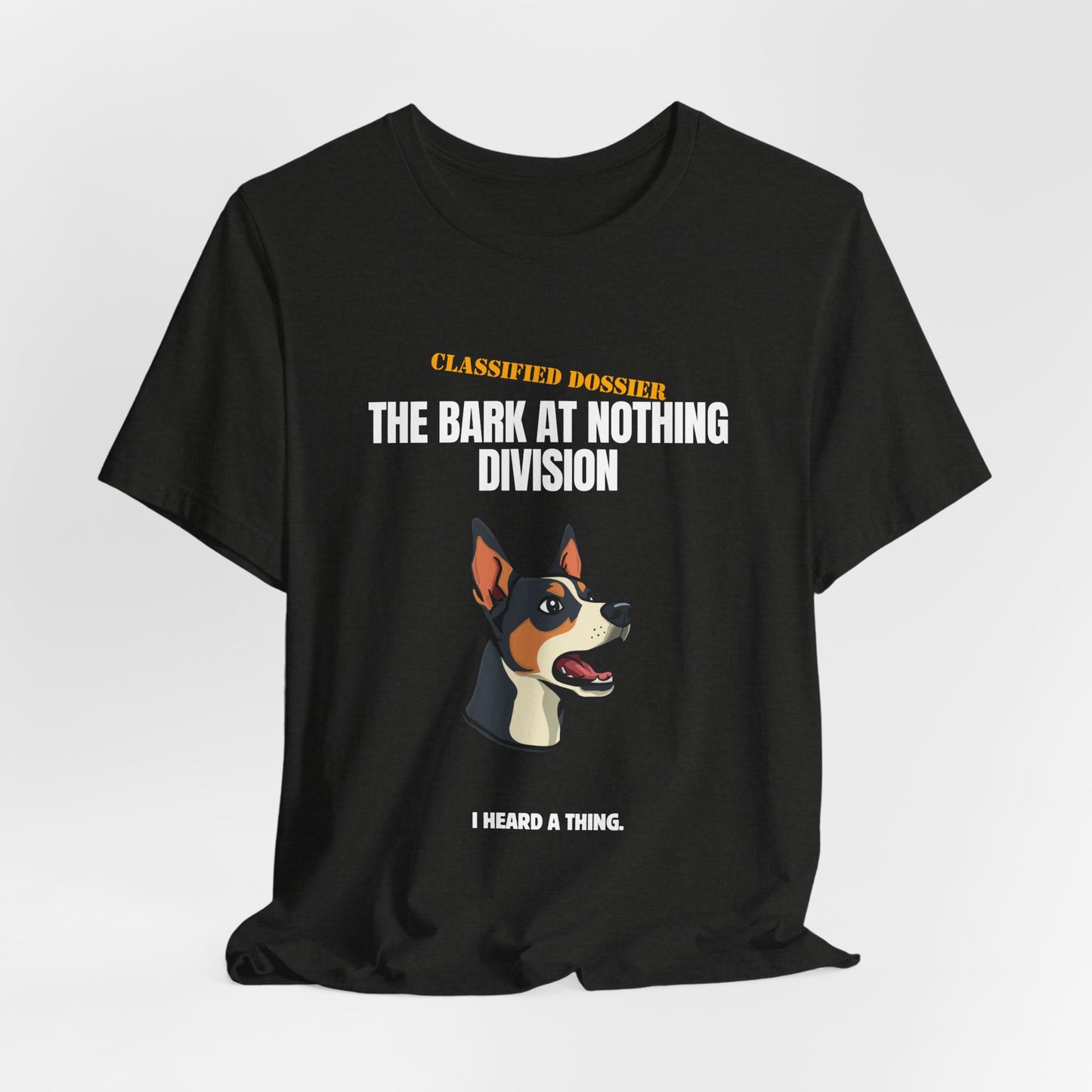 Bark At Nothing Division tee neckline detail