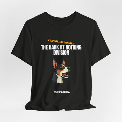 Bark At Nothing Division tee neckline detail
