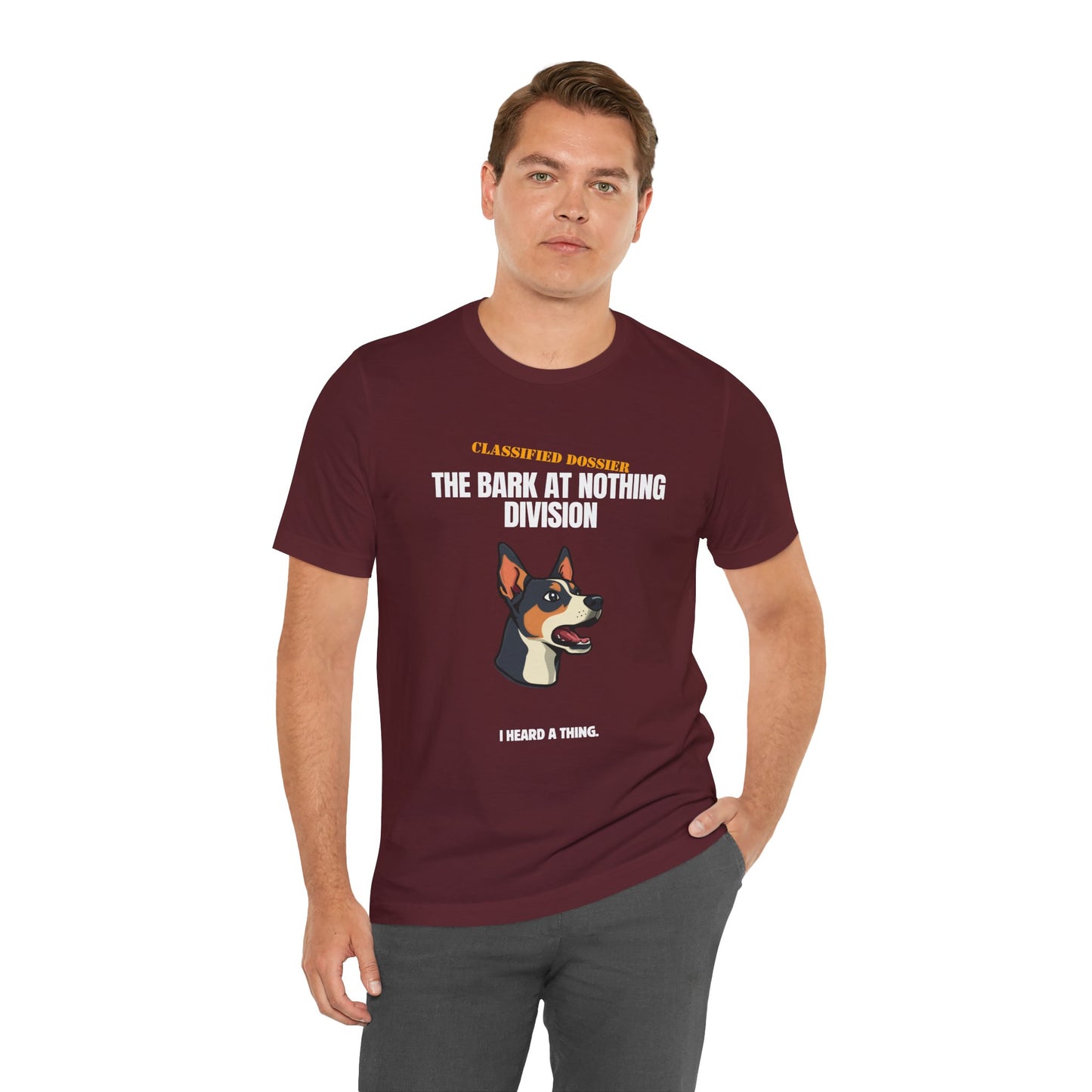 Bark At Nothing Division tee worn relaxed pose