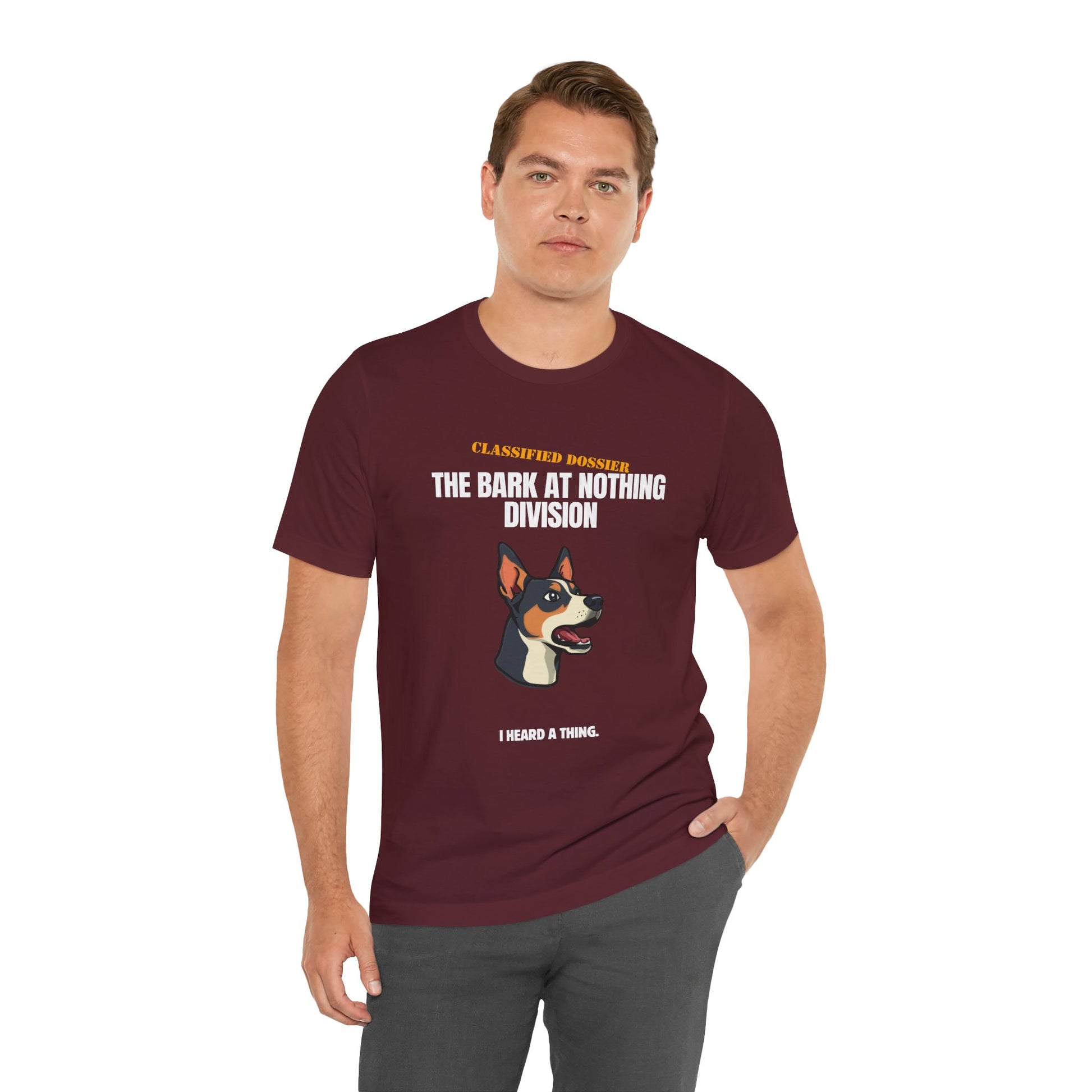 Bark At Nothing Division tee worn relaxed pose