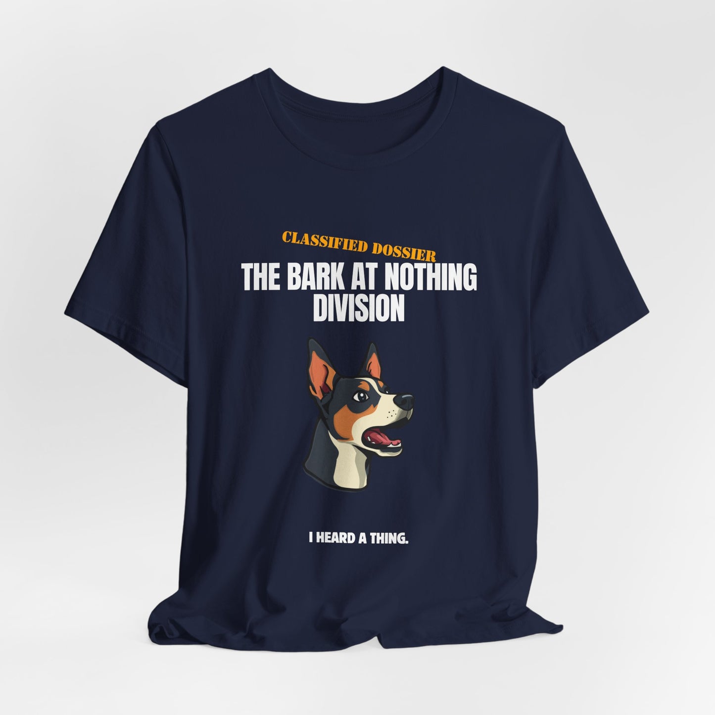 Bark At Nothing Division tee stacked with other colors