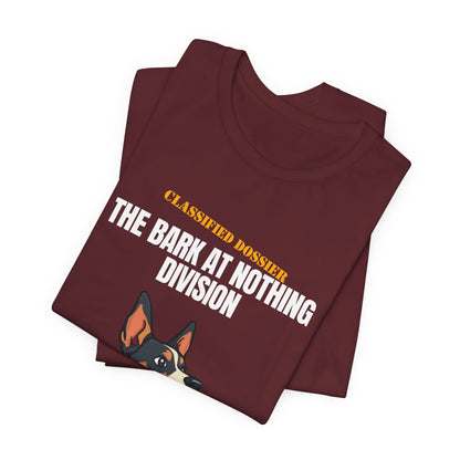 Bark At Nothing Division tee worn back close-up