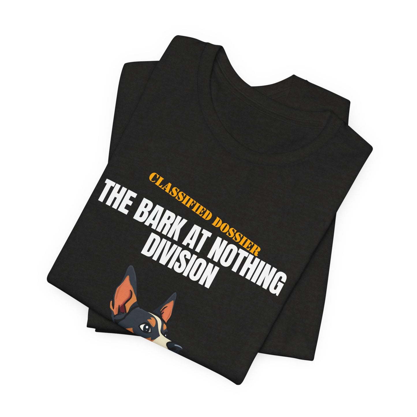 Bark At Nothing Division tee worn on model outdoors