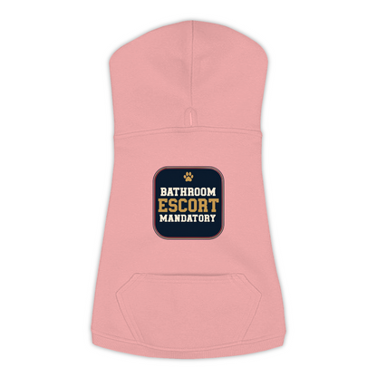 Bathroom Escort dog hoodie in mauvelous pink, sizes L to 3XL