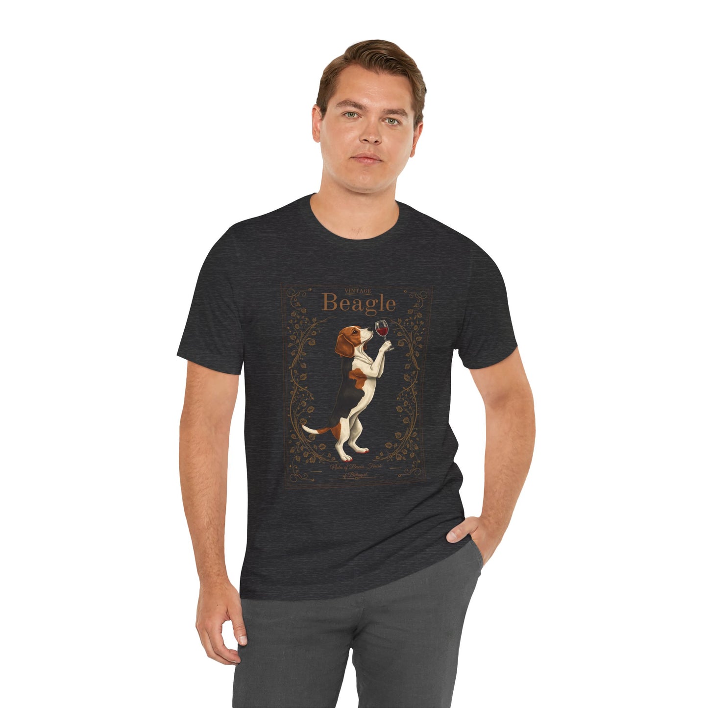 Beagle Breed Sommelier t-shirt flat lay in black