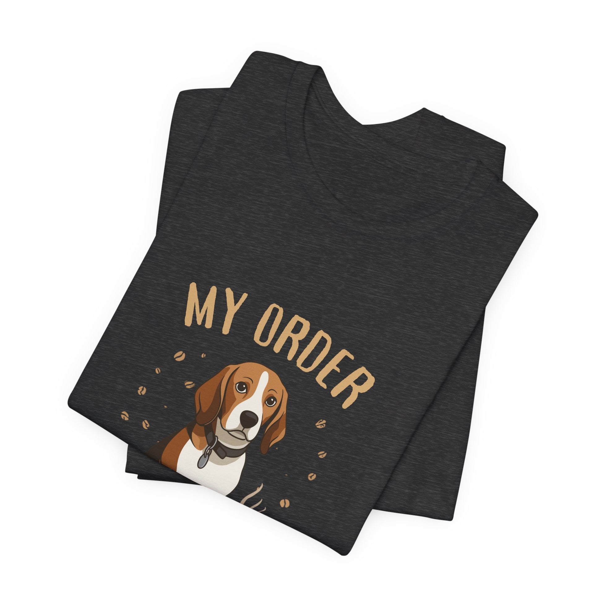 Beagle Café Order T-Shirt – Close-up Detail 4