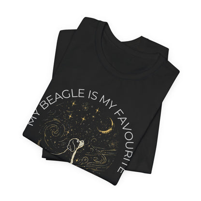Beagle Cosmic Companion T-Shirt fabric detail
