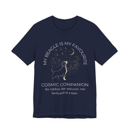Beagle Cosmic Companion T-Shirt full design view