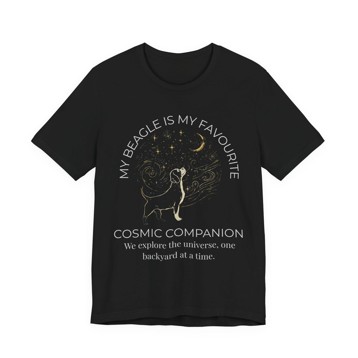 Beagle Cosmic Companion T-Shirt lifestyle photo