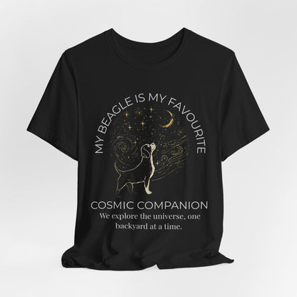 Beagle Cosmic Companion T-Shirt size chart