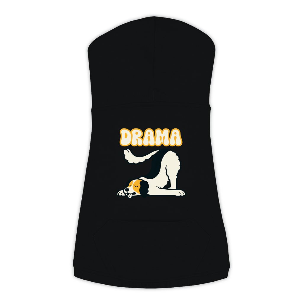 Beagle Drama dog hoodie in Black, sizes L-3XL
