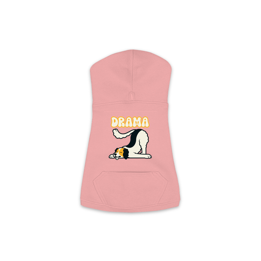 Beagle Drama dog hoodie in Mauvelous, sizes XS-M