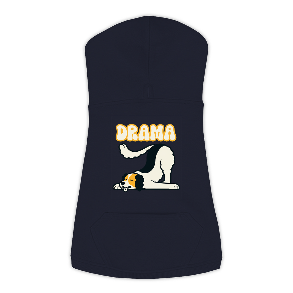 Beagle Drama dog hoodie in Navy, sizes L-3XL