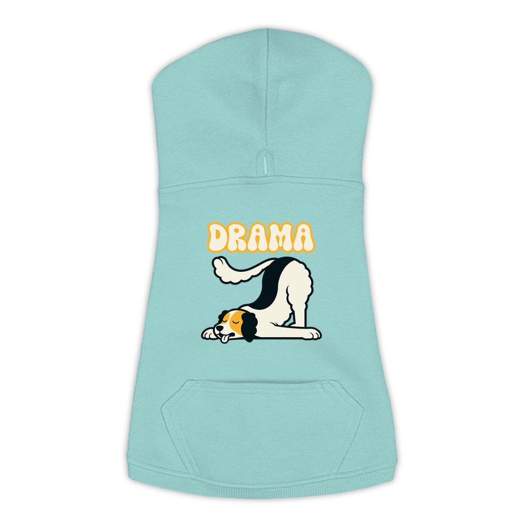 Beagle Drama dog hoodie in Saltwater, sizes L-3XL