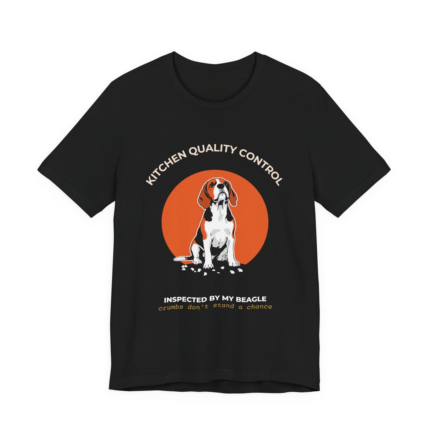 Kitchen Quality Control Beagle t-shirt — funny Beagle kitchen tee on Bella+Canvas 3001, view 6