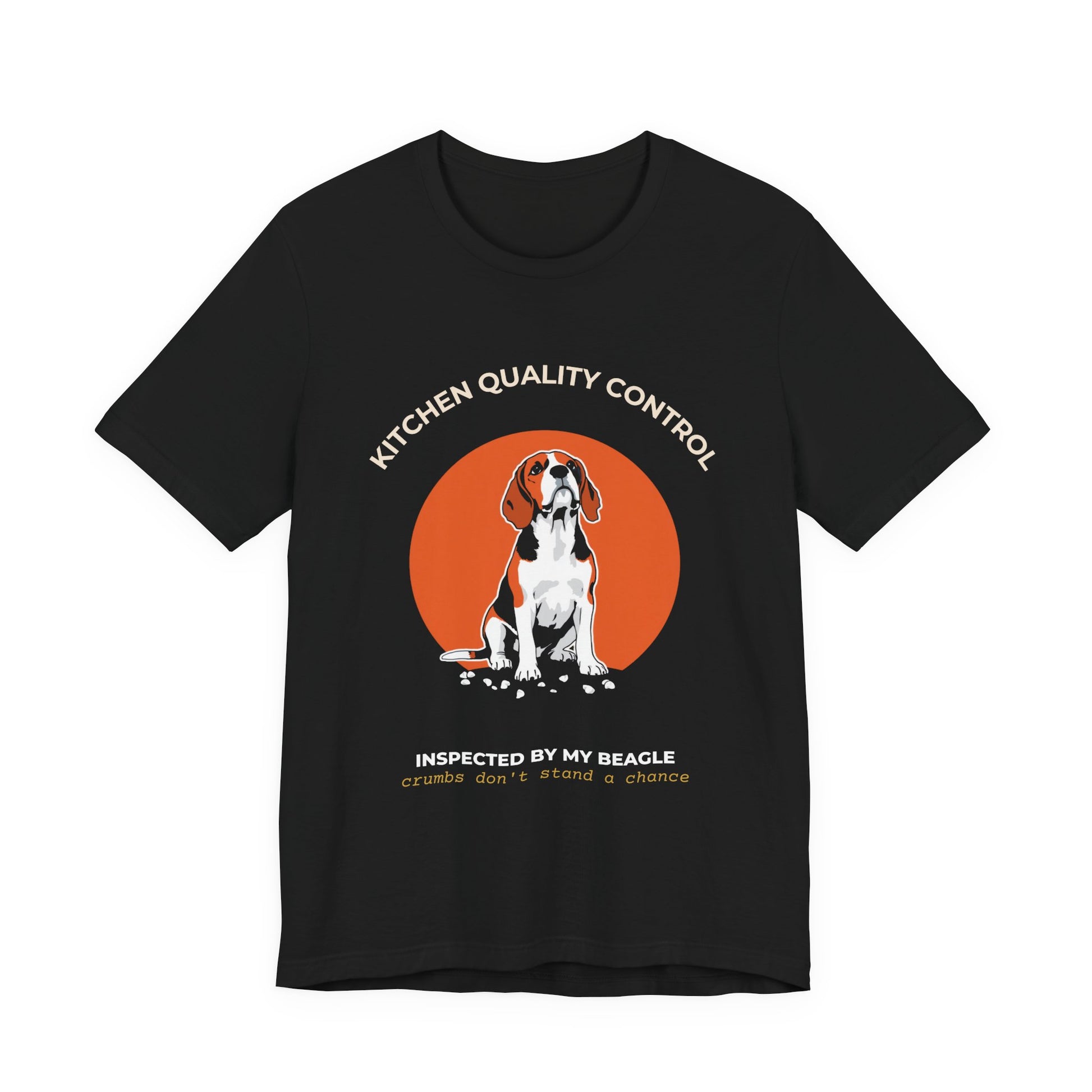 Kitchen Quality Control Beagle t-shirt — funny Beagle kitchen tee on Bella+Canvas 3001, view 6