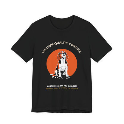 Kitchen Quality Control Beagle t-shirt — funny Beagle kitchen tee on Bella+Canvas 3001, view 6