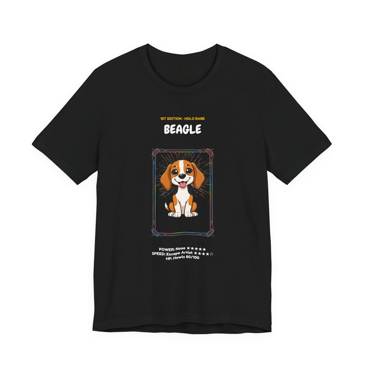 Beagle Rookie Card T-Shirt - funny trading card style tee