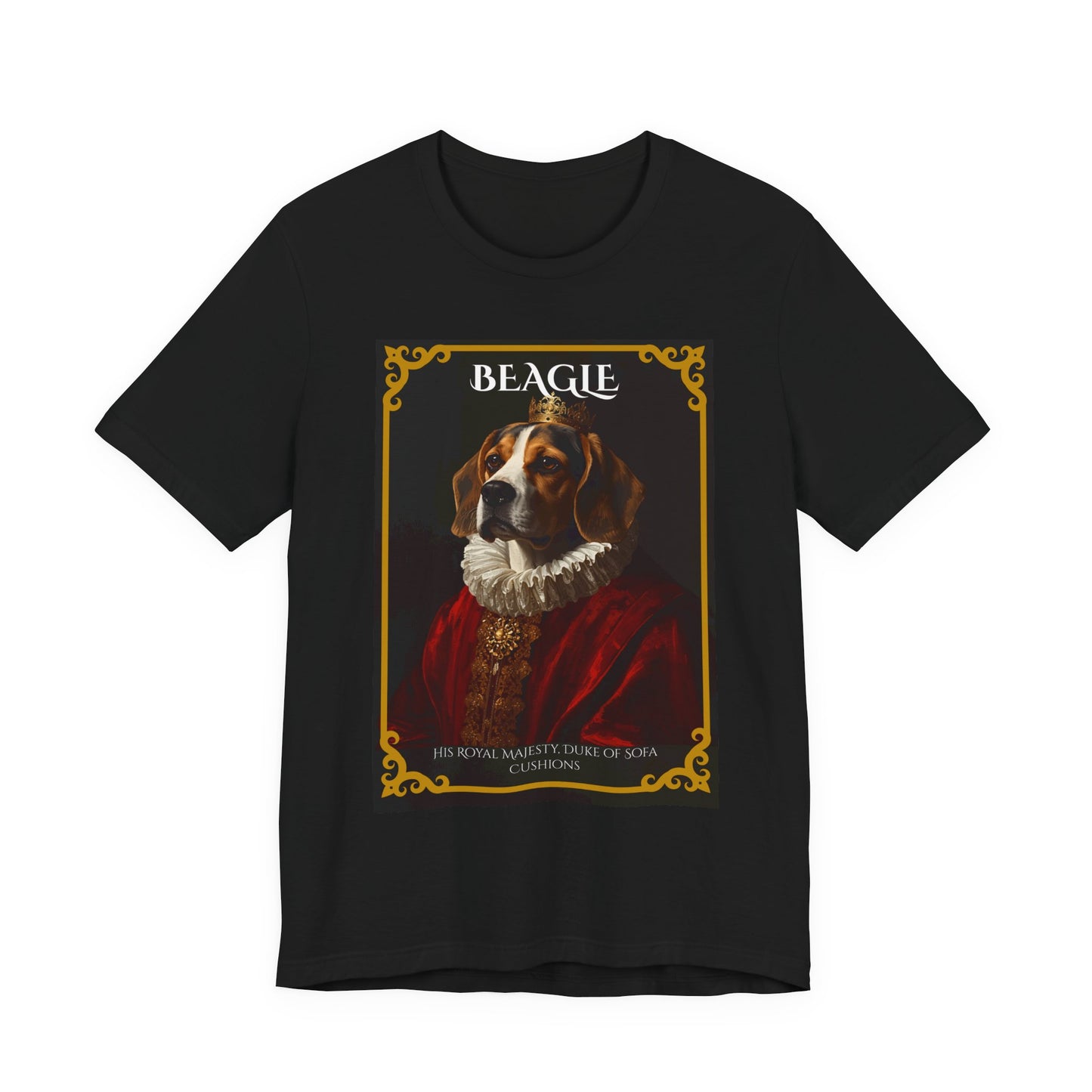Flat lay of the Beagle Royal Portrait t-shirt