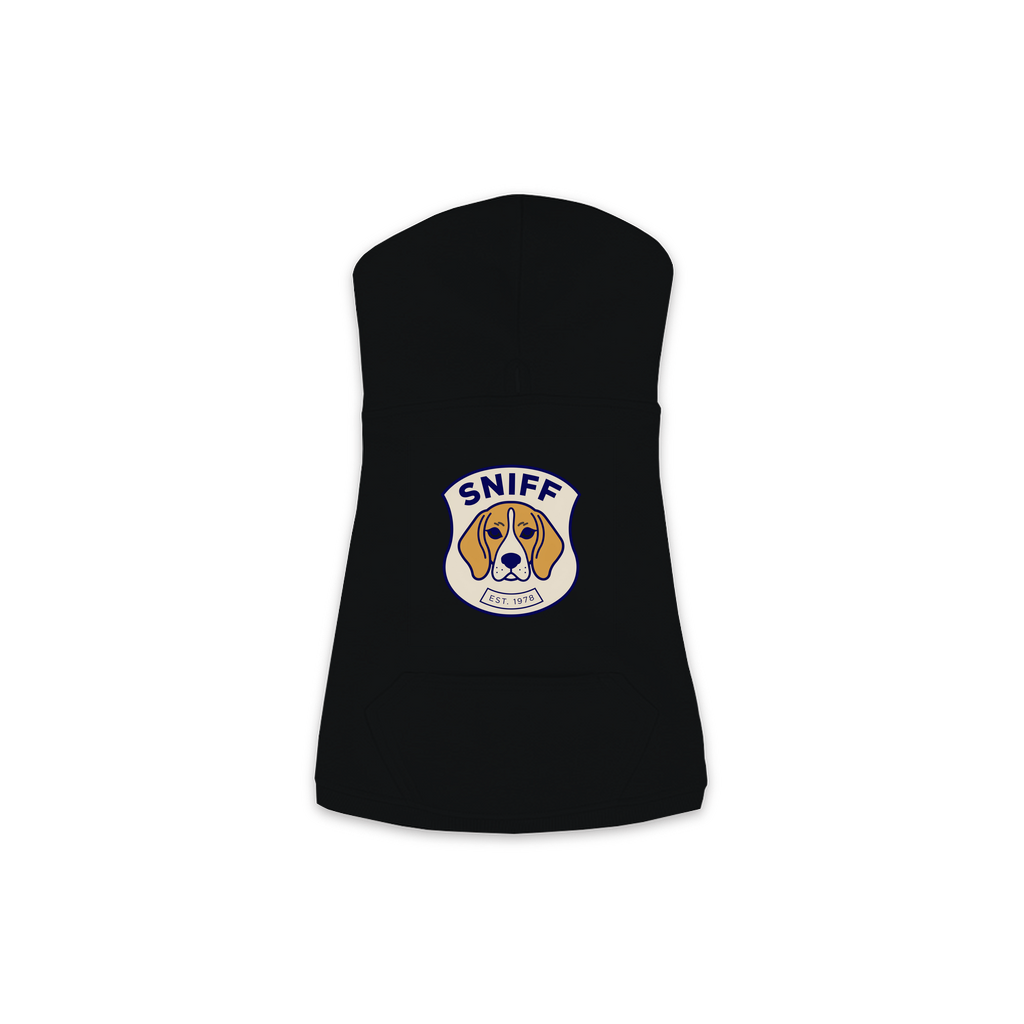 Beagle Hoodie — Sniff Patch, Black, Medium