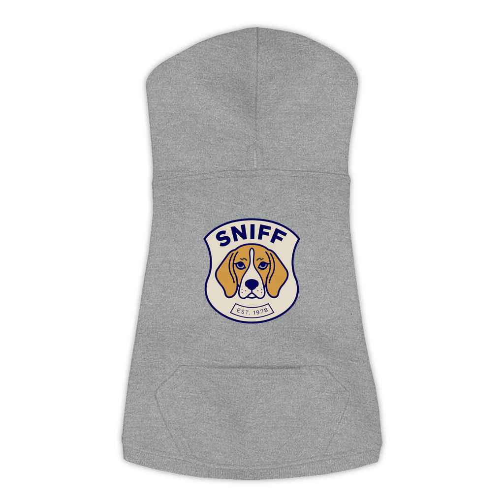 Beagle Hoodie — Sniff Patch, Granite Heather, Large