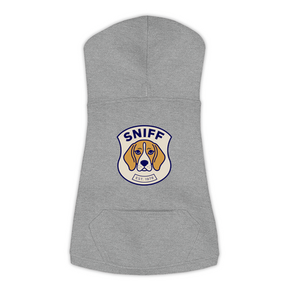 Beagle Hoodie — Sniff Patch, Granite Heather, Large