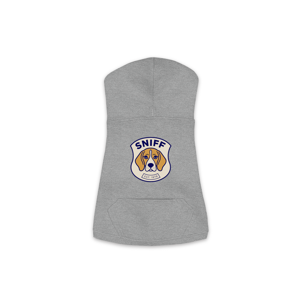 Beagle Hoodie — Sniff Patch, Granite Heather, Medium