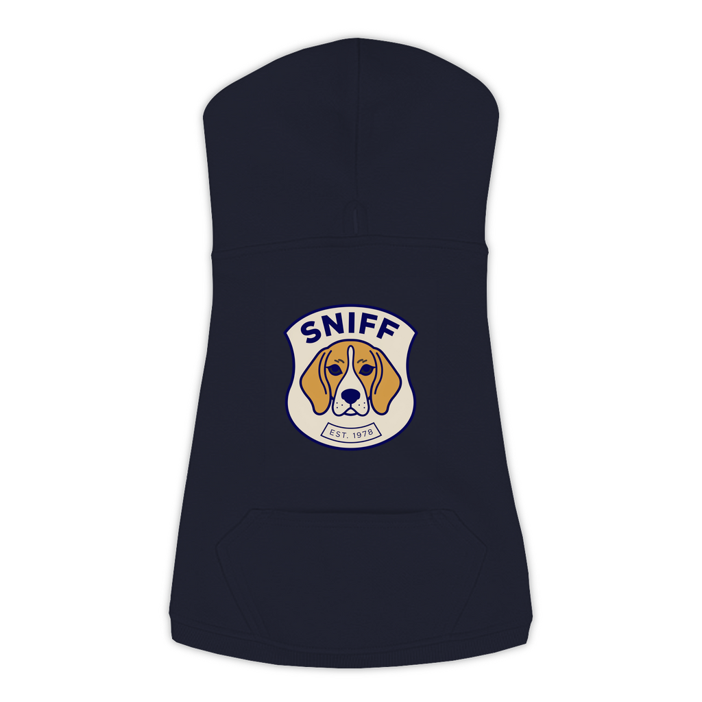 Beagle Hoodie — Sniff Patch, Navy, Large