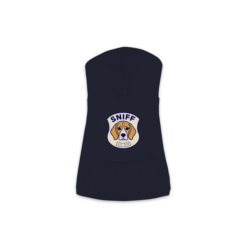 Beagle Hoodie — Sniff Patch, Navy, Medium
