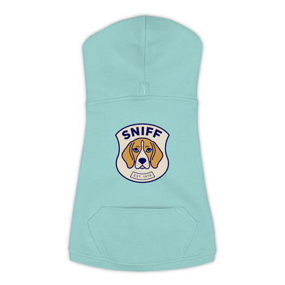 Beagle Hoodie — Sniff Patch, Saltwater, Large