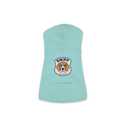 Beagle Hoodie — Sniff Patch, Saltwater, Medium