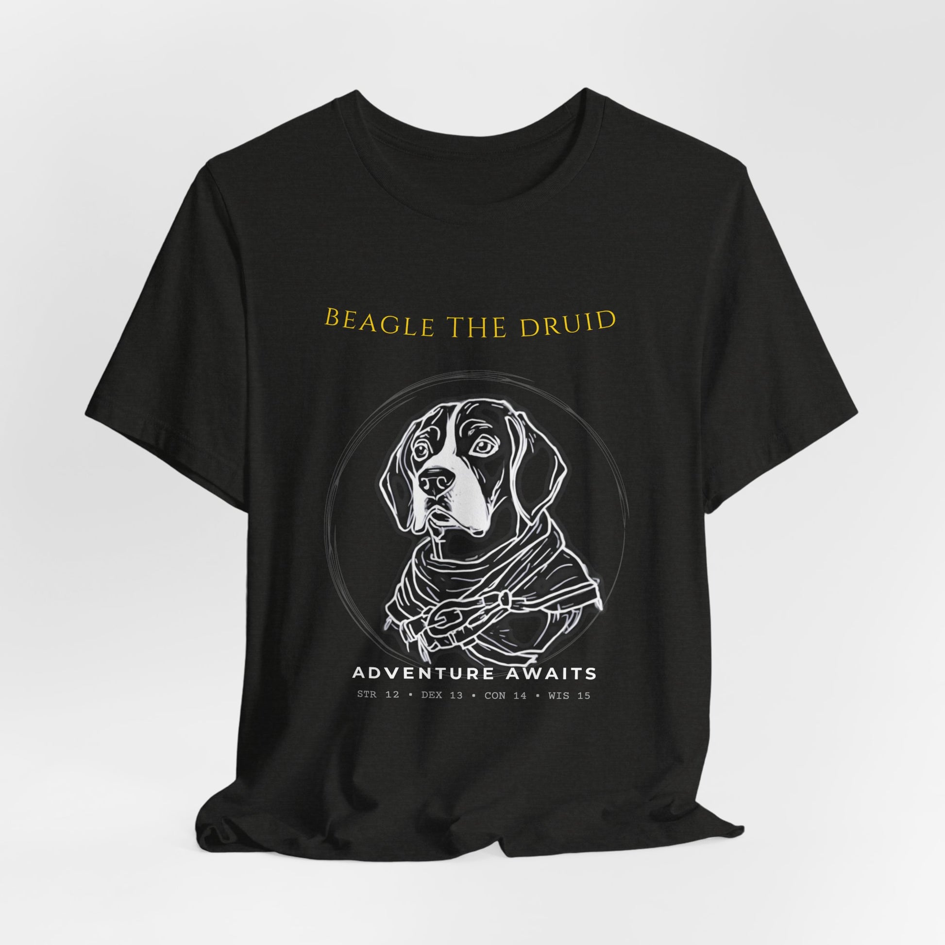 Beagle The Druid T-Shirt flat lay