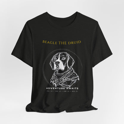 Beagle The Druid T-Shirt flat lay