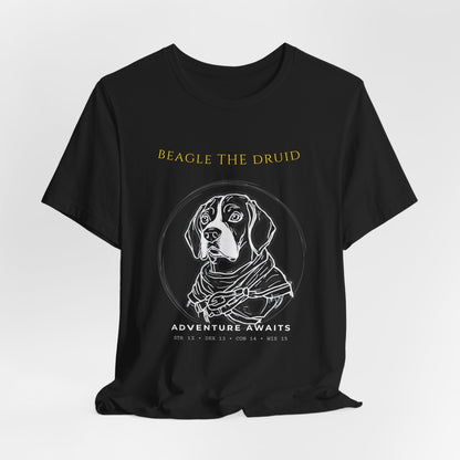 Beagle The Druid T-Shirt size chart