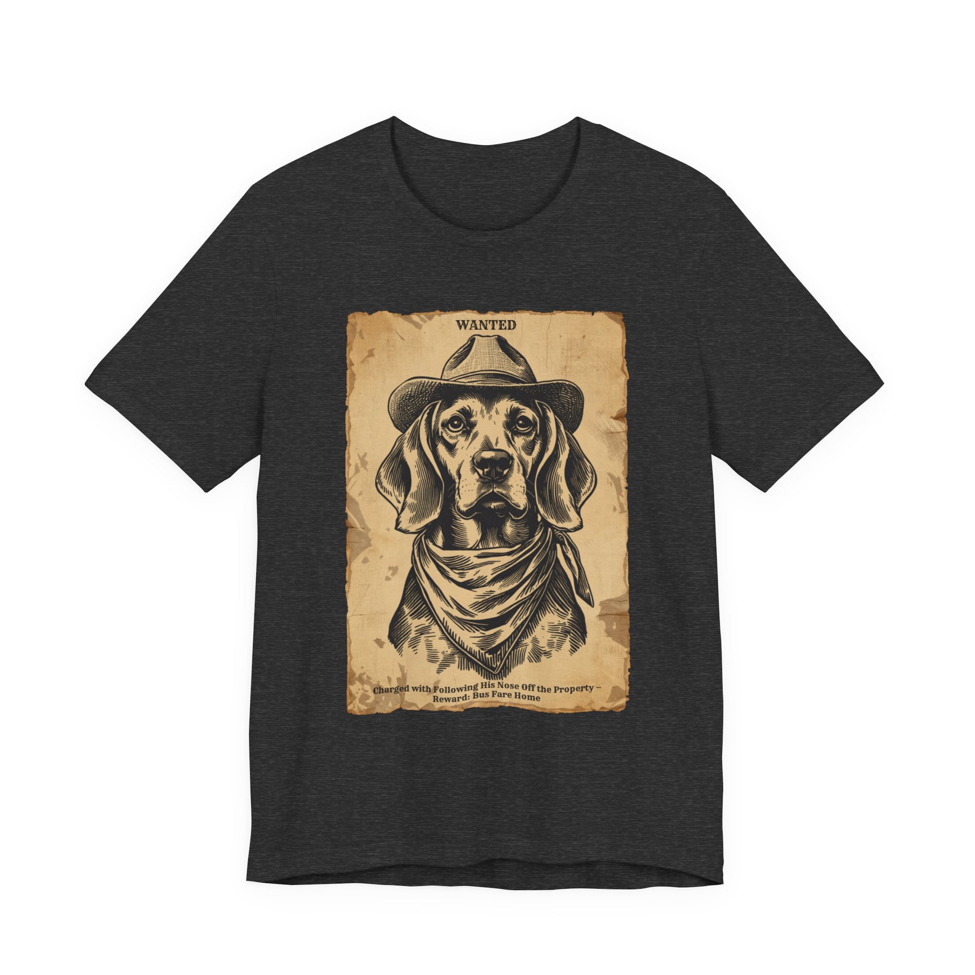 Beagle Wanted Outlaw t-shirt fabric detail 2