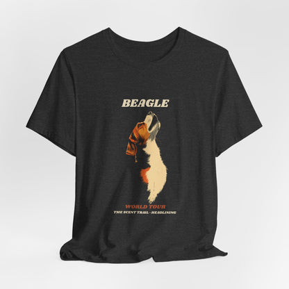 Beagle World Tour vintage band t-shirt fabric texture