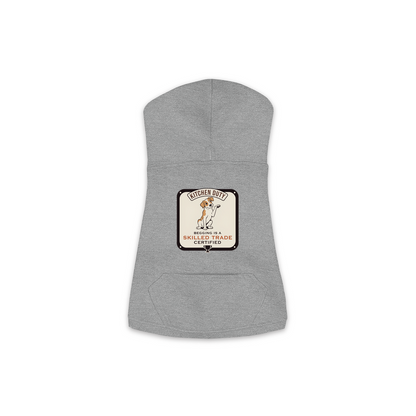 Begging Is A Skilled Trade Dog Hoodie - Granite Heather Grey - XS to M