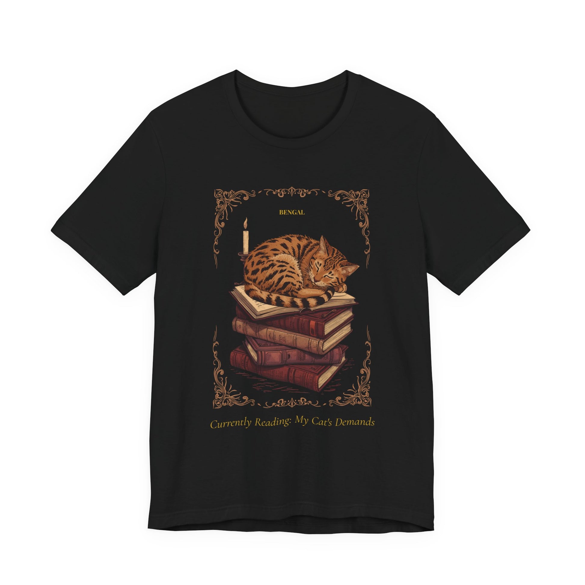 Flat lay of the Bengal Cat t-shirt
