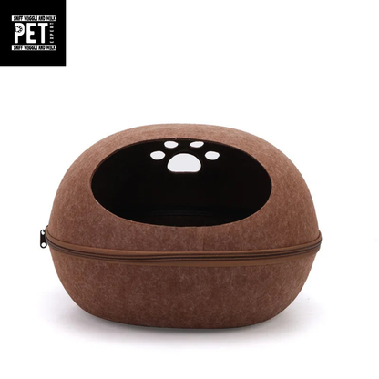 Eggshell Cat Bed - Cozy &amp; Stylish Shelter for Your Feline Friend.Sniffwaggleandwalk™