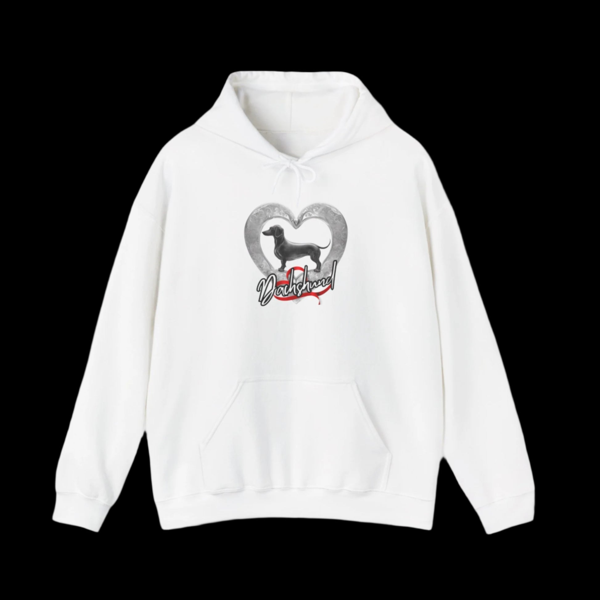 best dachshund hoodie clothes sweatshirt premium sausage dog  white