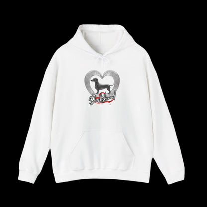 best dachshund hoodie clothes sweatshirt premium sausage dog  white