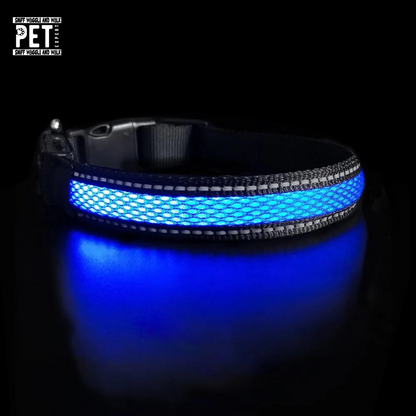 Rechargeable Waterproof LED Dog Collar – Light Up Every Adventure! Sniffwaggleandwalk™