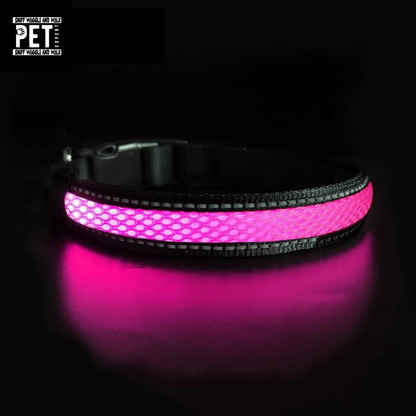 Rechargeable Waterproof LED Dog Collar – Light Up Every Adventure! Sniffwaggleandwalk™