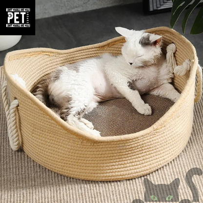 🛏️ Handcrafted Rattan Cat Bed – Cozy, Stylish, and Eco-Friendly! 🐱