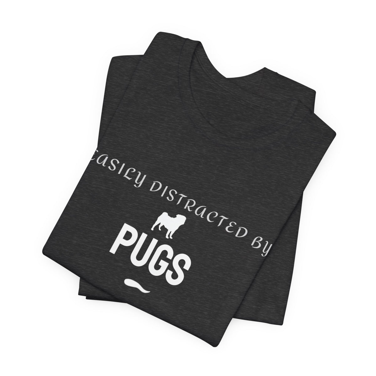 Black funny Pug t-shirt, casual everyday tee for Pug owners