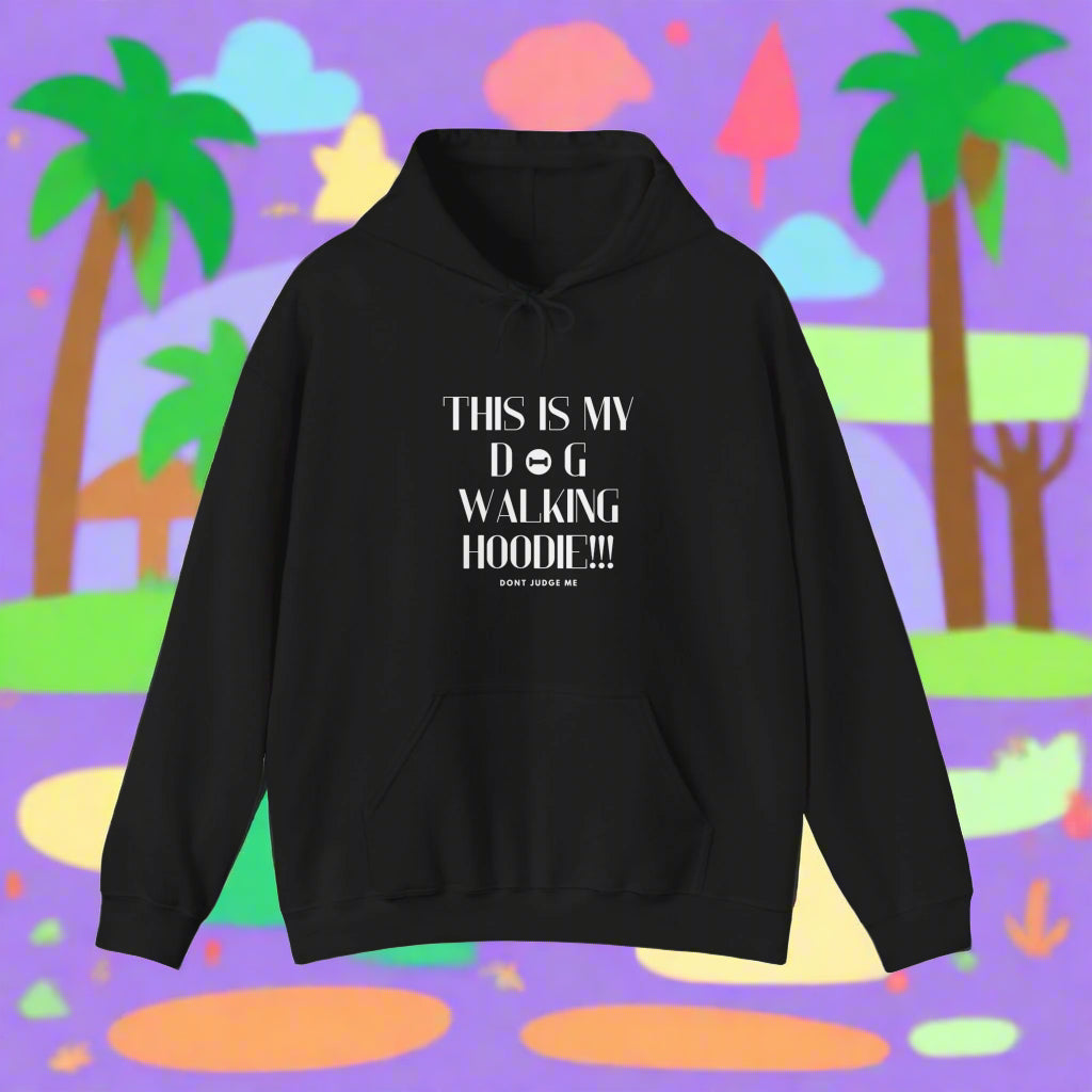 Unisex "THIS IS MY DOG WALKING HOODIE" Hooded Sweatshirt - Sniff Waggle And Walk dog walking sweatshirt 