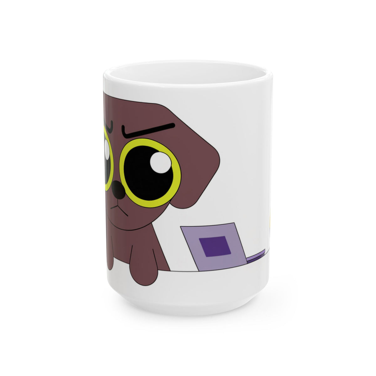 Labrador ceramic coffee mug, 11oz and 15oz bold cartoon style Lab gift - view 2