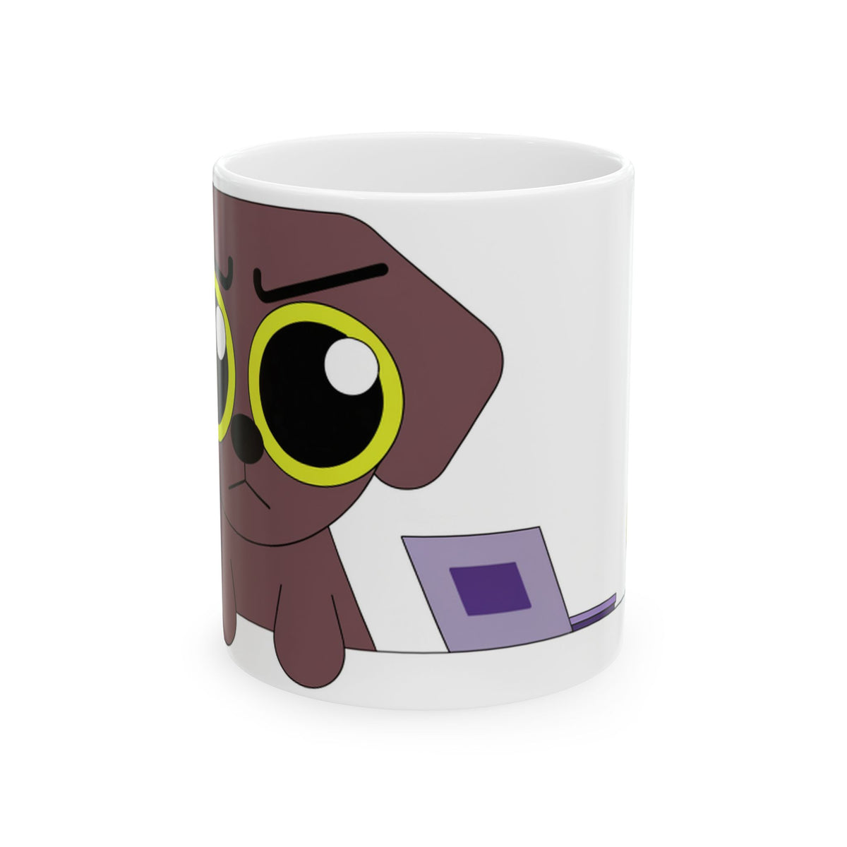 Labrador ceramic coffee mug, 11oz and 15oz bold cartoon style Lab gift - view 3