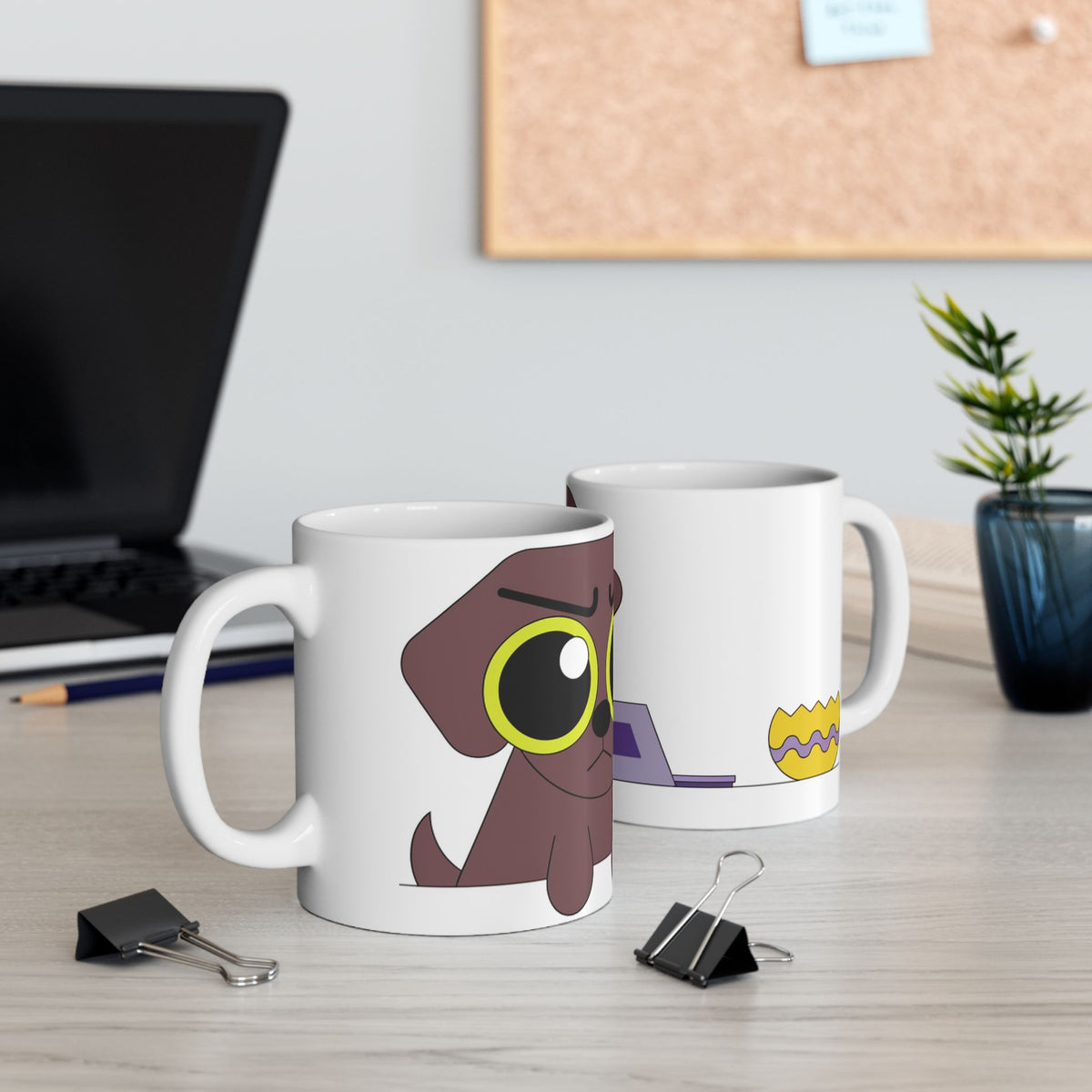 Labrador ceramic coffee mug, 11oz and 15oz bold cartoon style Lab gift - view 8