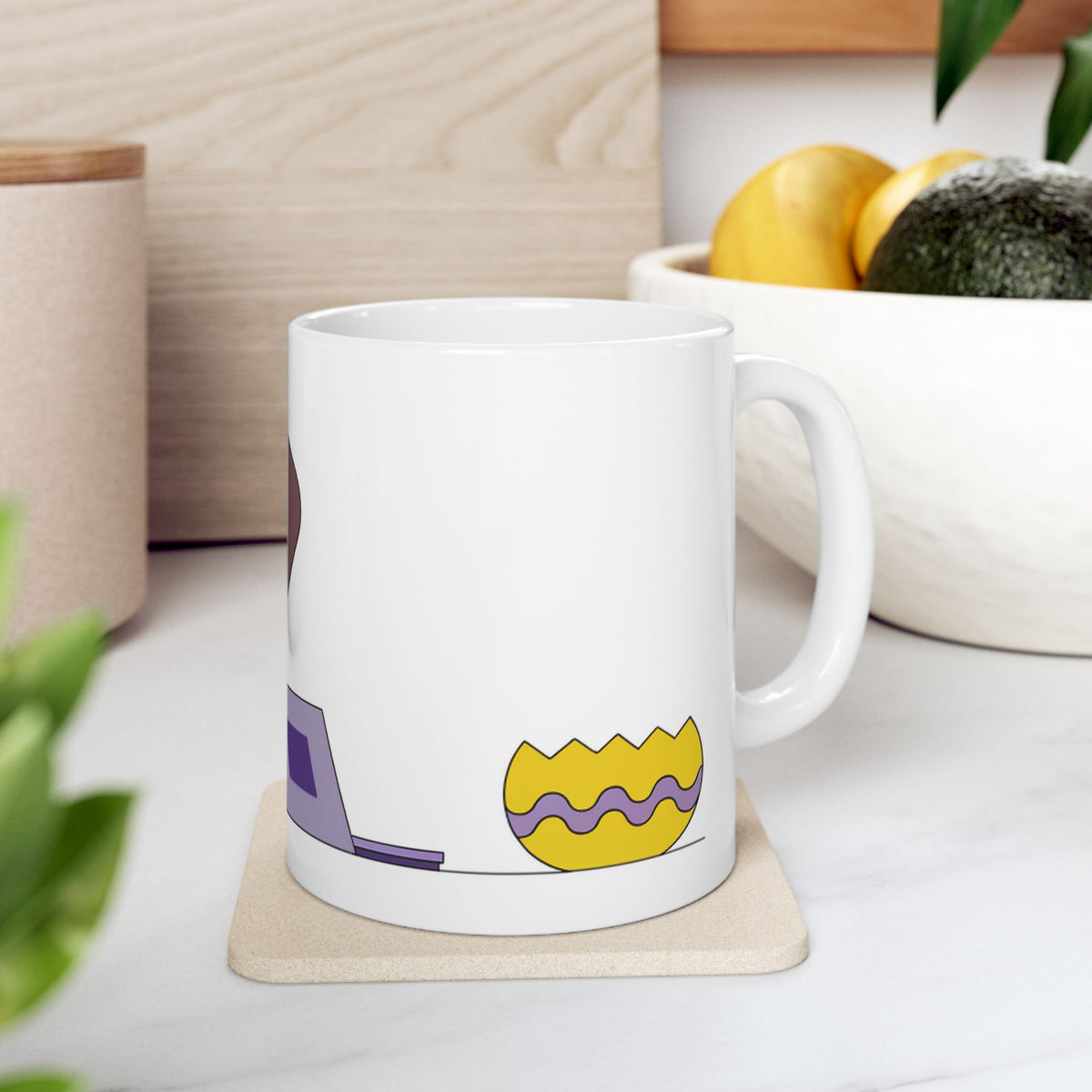 Labrador ceramic coffee mug, 11oz and 15oz bold cartoon style Lab gift - view 10